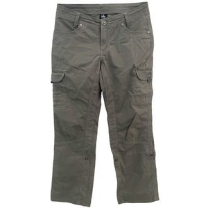 R30 Kuhl Pants Women's 8 SHORT Green Roll Up Cargo Outdoors Hiking